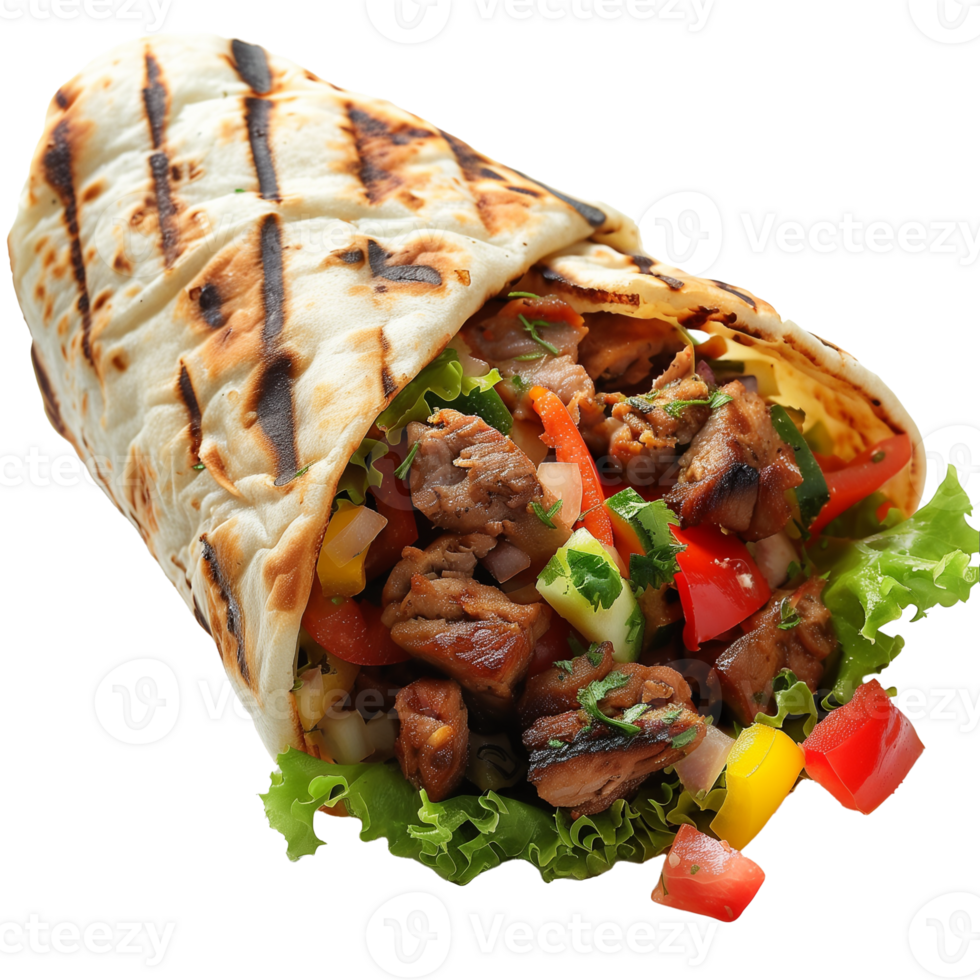 Delicious Shawarma Wrap Isolated On Transparent Background png