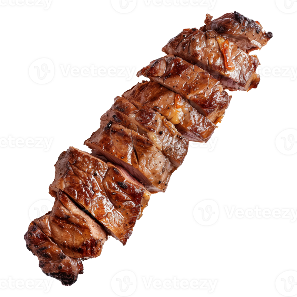 Grilled Churrasco Meat Isolated on Transparent Background png