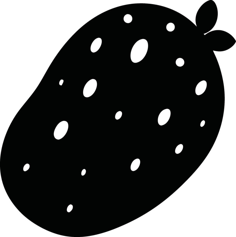 A cute potato design illustration silhouette looks wonderful and nice vector