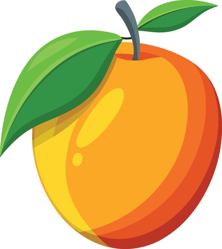 A cute illustration silhouette mango looks wow vector