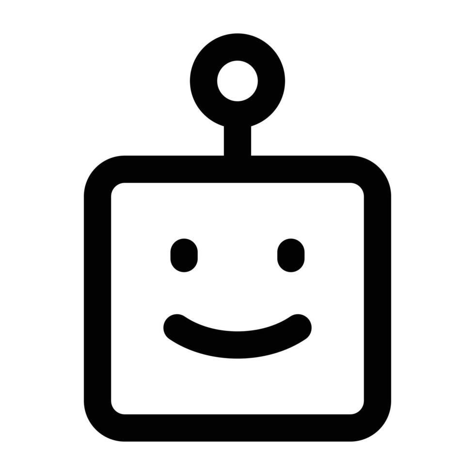 Simple Ai Assistant icon. The icon can be used for websites, print templates, presentation templates, illustrations, etc vector