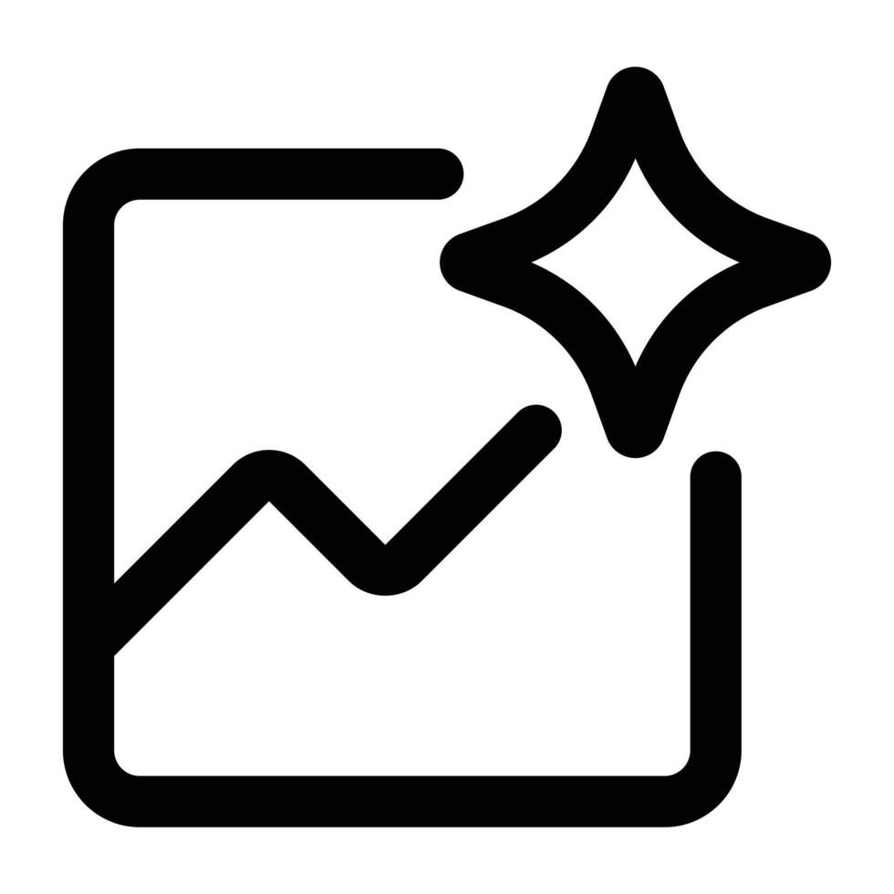 Simple Ai Image Generator icon. The icon can be used for websites, print templates, presentation templates, illustrations, etc vector