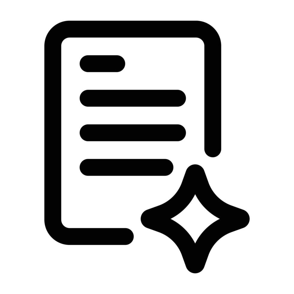 Simple Ai Text Generator icon. The icon can be used for websites, print templates, presentation templates, illustrations, etc vector