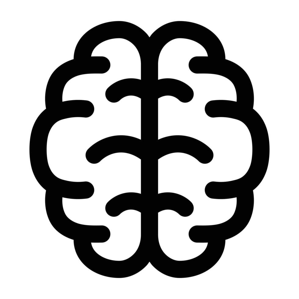 Simple Brain icon. The icon can be used for websites, print templates, presentation templates, illustrations, etc vector
