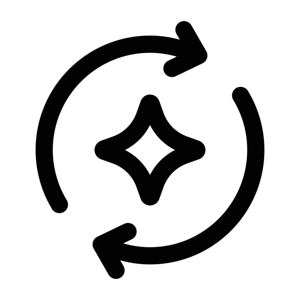Simple Ai Regenerate icon. The icon can be used for websites, print templates, presentation templates, illustrations, etc vector