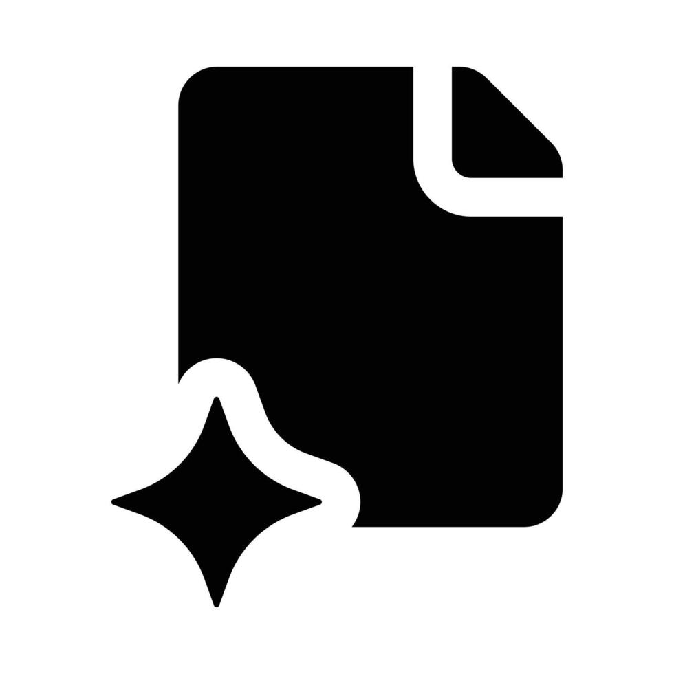 Simple Ai Document Generator glyph icon. The icon can be used for websites, print templates, presentation templates, illustrations, etc vector