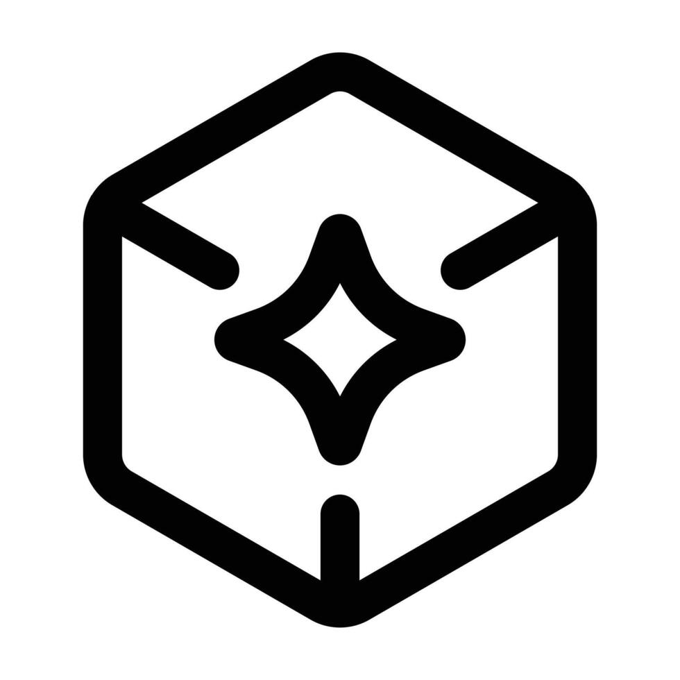 Simple Ai 3D Generator icon. The icon can be used for websites, print templates, presentation templates, illustrations, etc vector