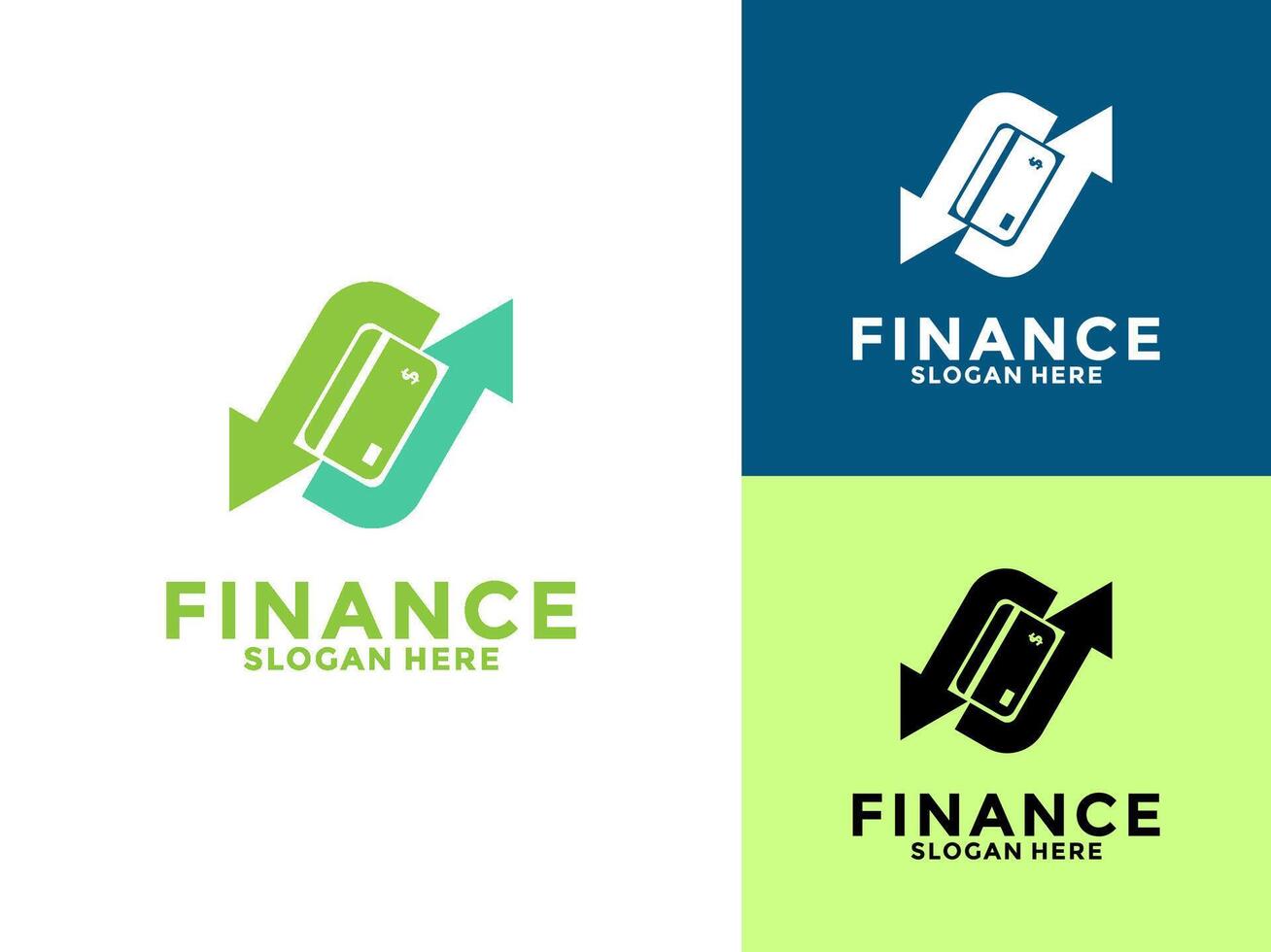 Modern logo concept design for digital finance technology, financial business logo concepts vector