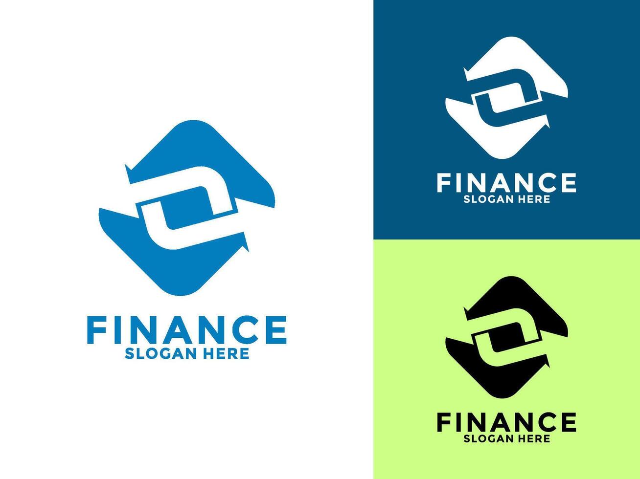 Modern logo concept design for digital finance technology, financial business logo concepts vector