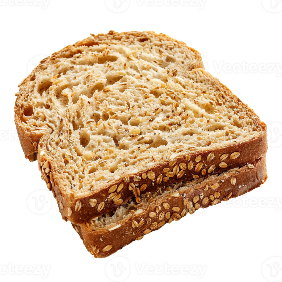Two Slices of Multigrain Bread on a Transparent Background png