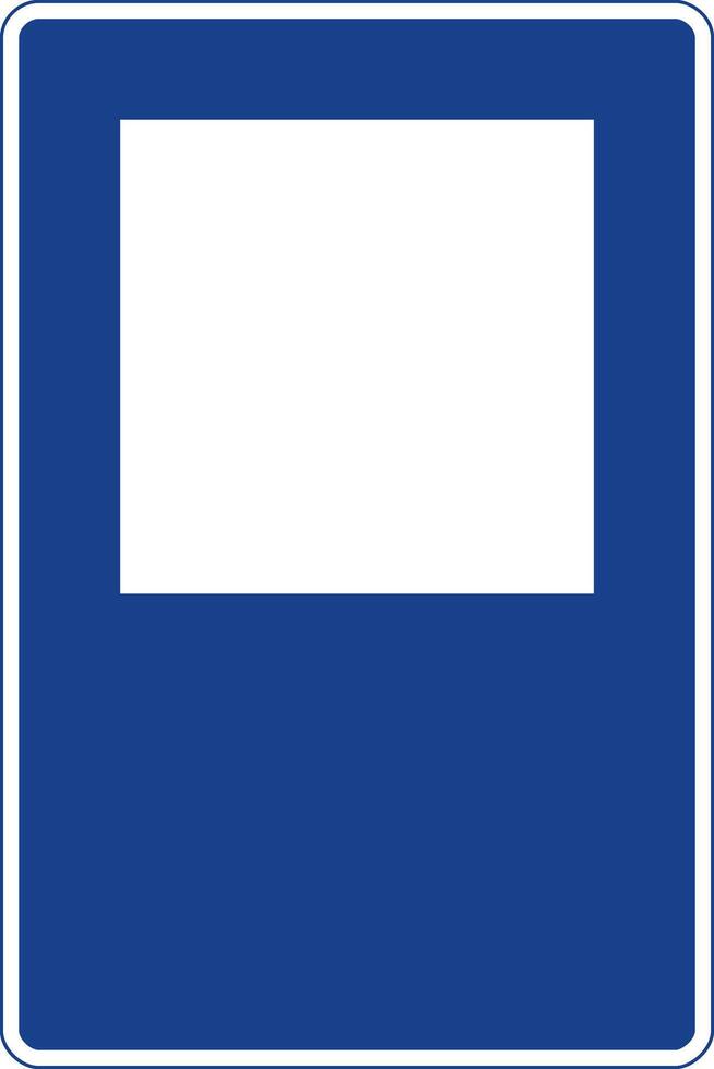 Rectangular traffic signal in blue and white, isolated on white background. Other services vector