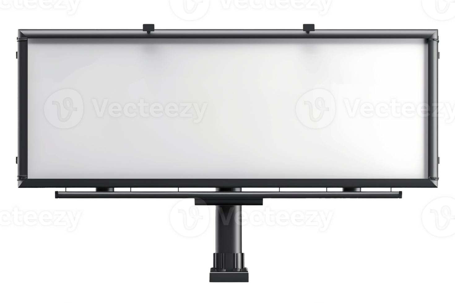 3D Mockup of Blank Billboard on Transparent Background png