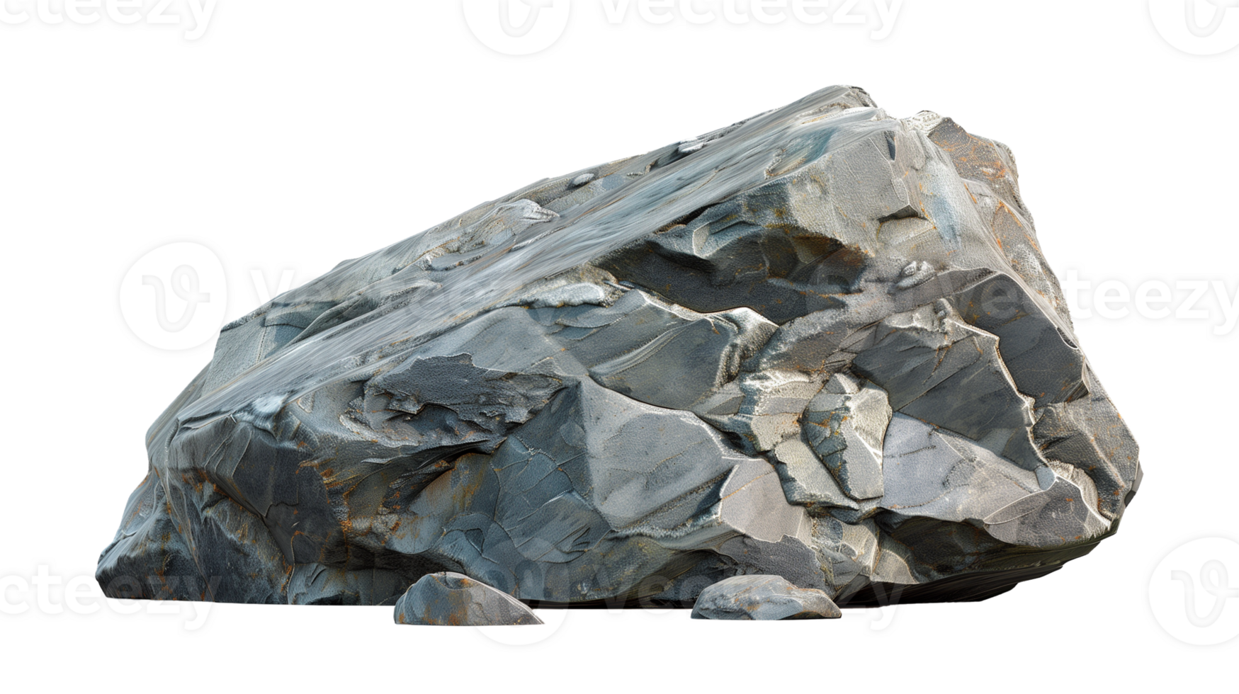 Realistic Boulder Rock on Transparent Background png