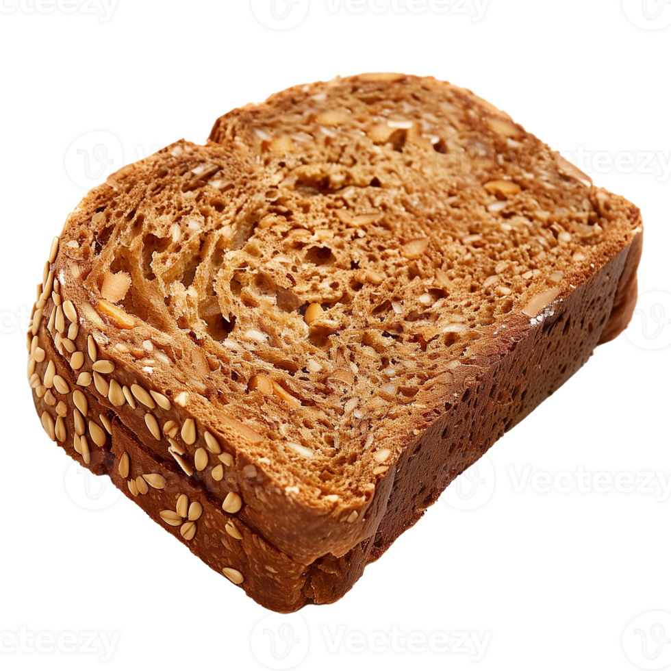 Slice Of Multigrain Bread With Seeds On Transparent Background png