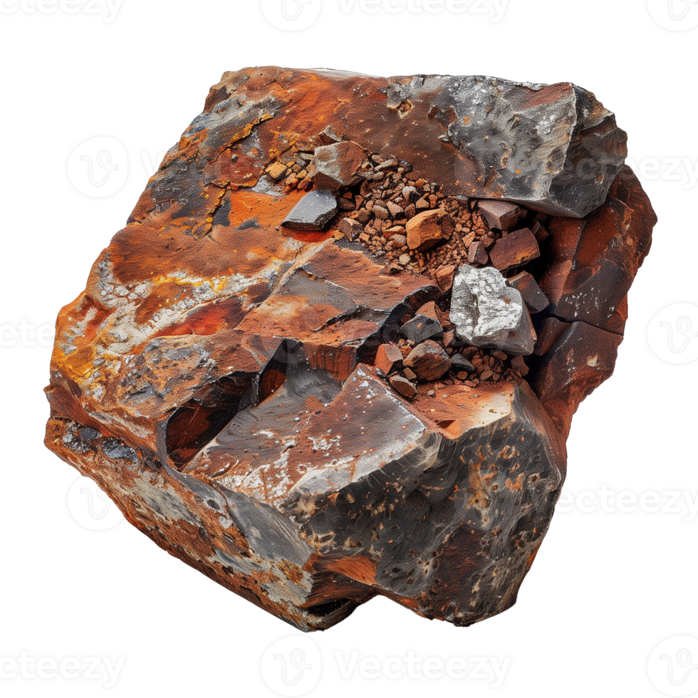 Realistic Photo of Laterite Ore on Transparent Background png