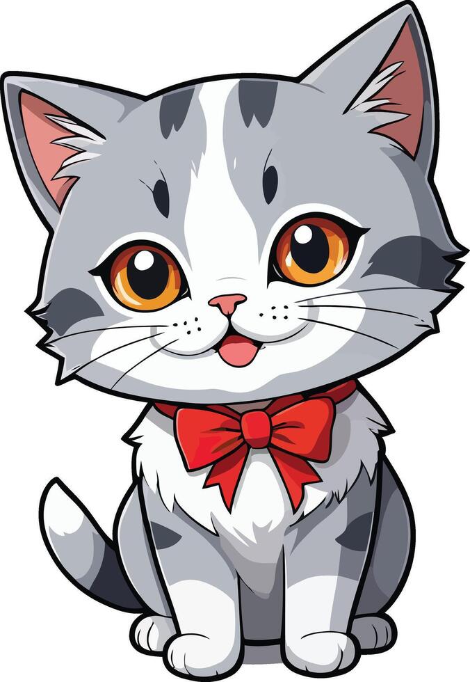 Graceful Agean cat art and Illustration vector