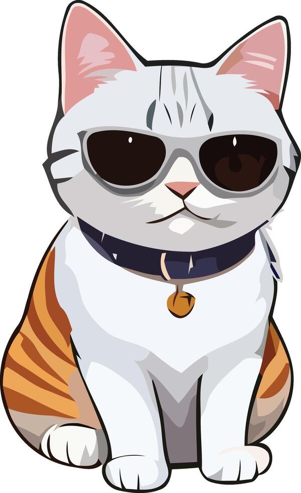 Graceful Agean cat art and Illustration vector