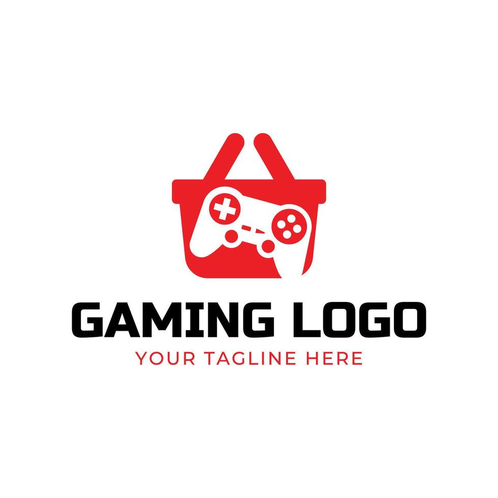 Game console and games stick logo design template vector