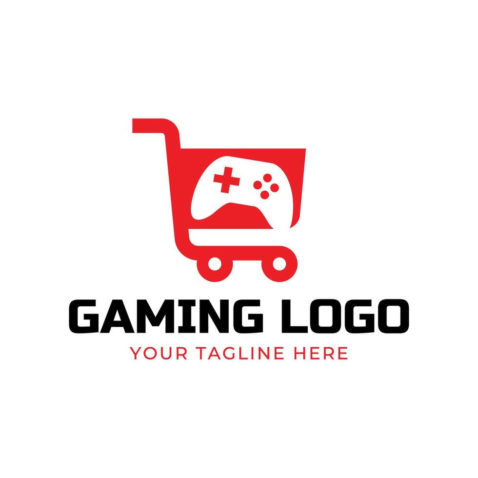 Game console and games stick logo design template vector