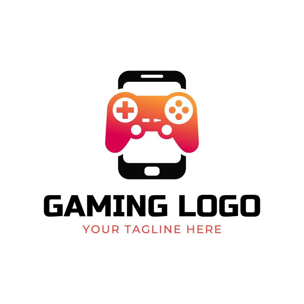 Game console and games stick logo design template vector
