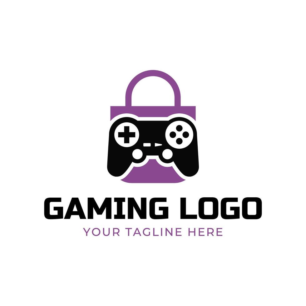 Game console and games stick logo design template vector
