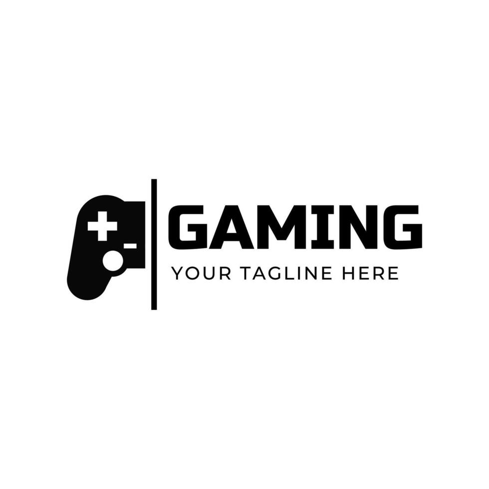 Game console and games stick logo design template vector