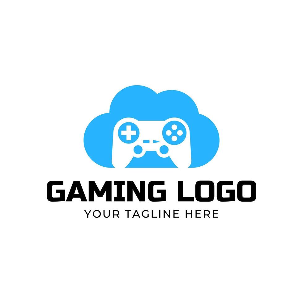 Game console and games stick logo design template vector