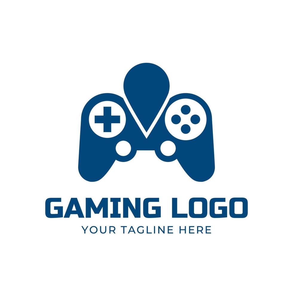 Game console and games stick logo design template vector