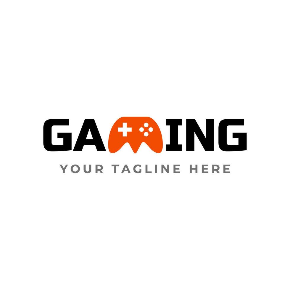 Game console and games stick logo design template vector