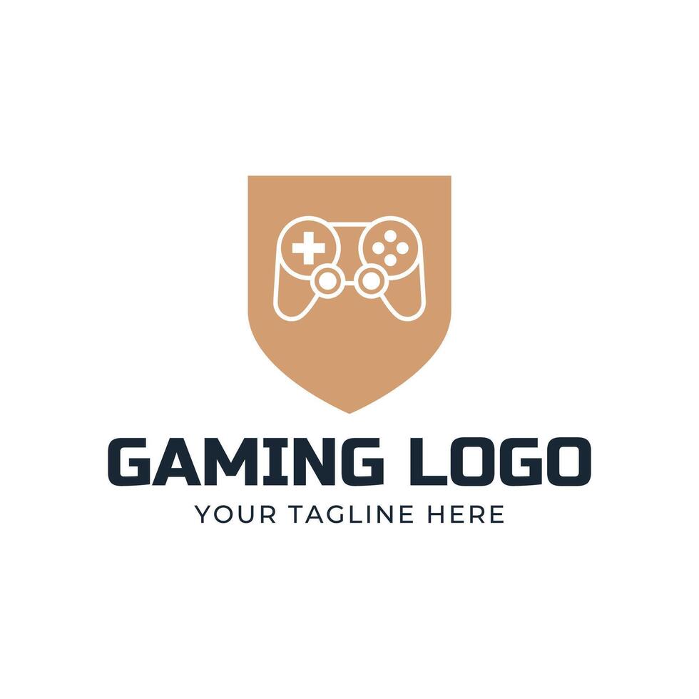 Game console and games stick logo design template vector