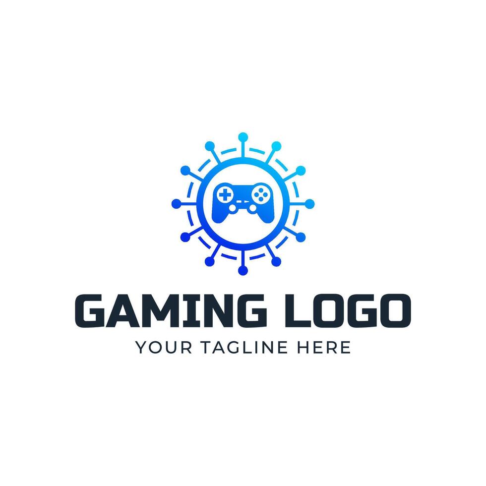 Game console and games stick logo design template vector