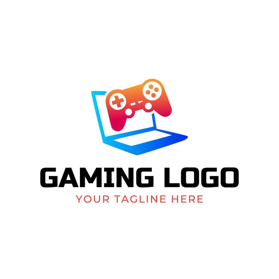 Game console and games stick logo design template vector
