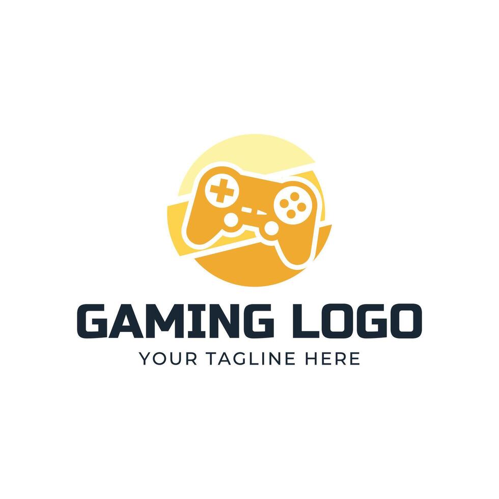 Game console and games stick logo design template vector