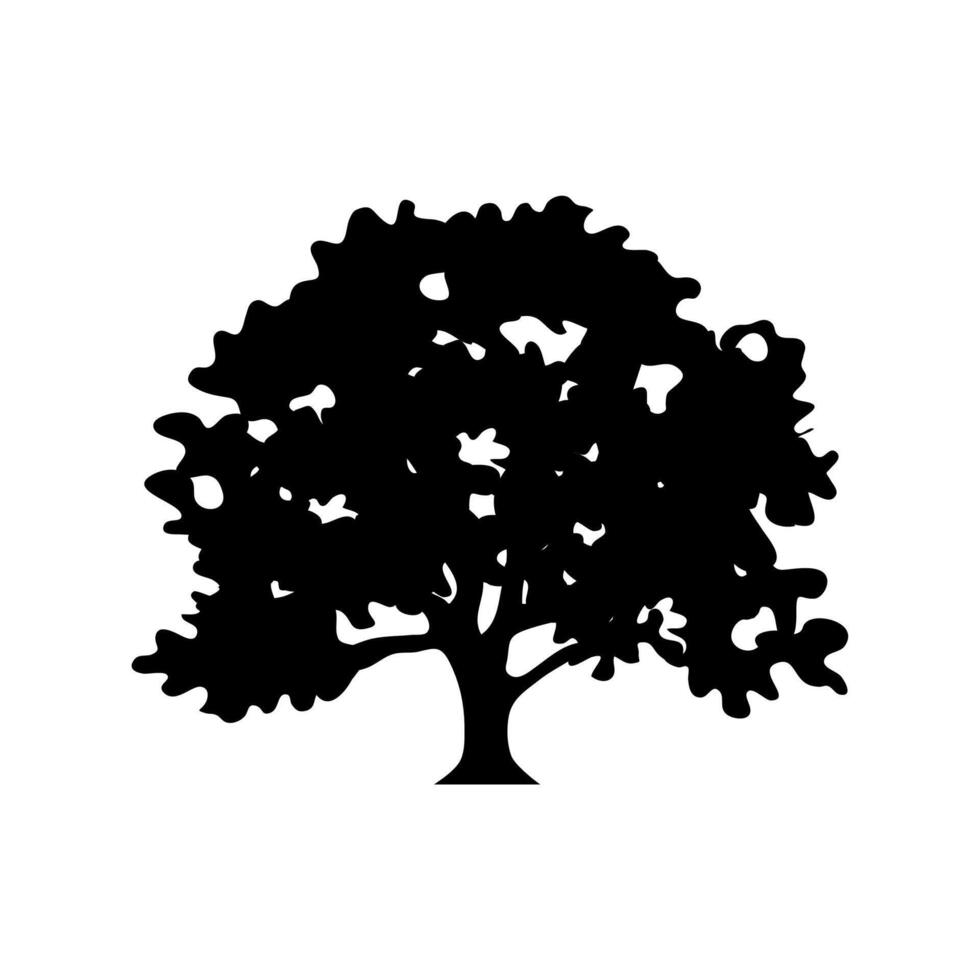 illustration of a tree silhouette icon for websites vector