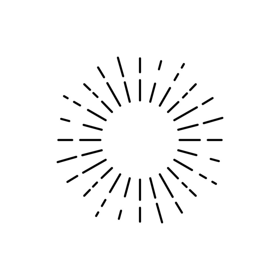 illustration of sunburst vintage hipster style vector