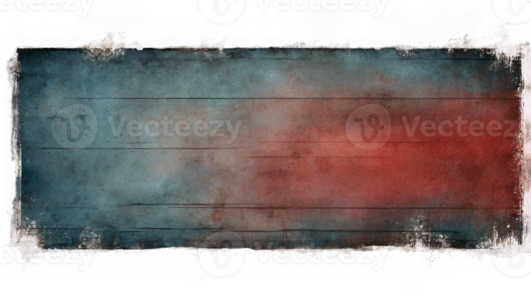 Rough grunge border overlay with paint roller marks and worn texture on transparent background png