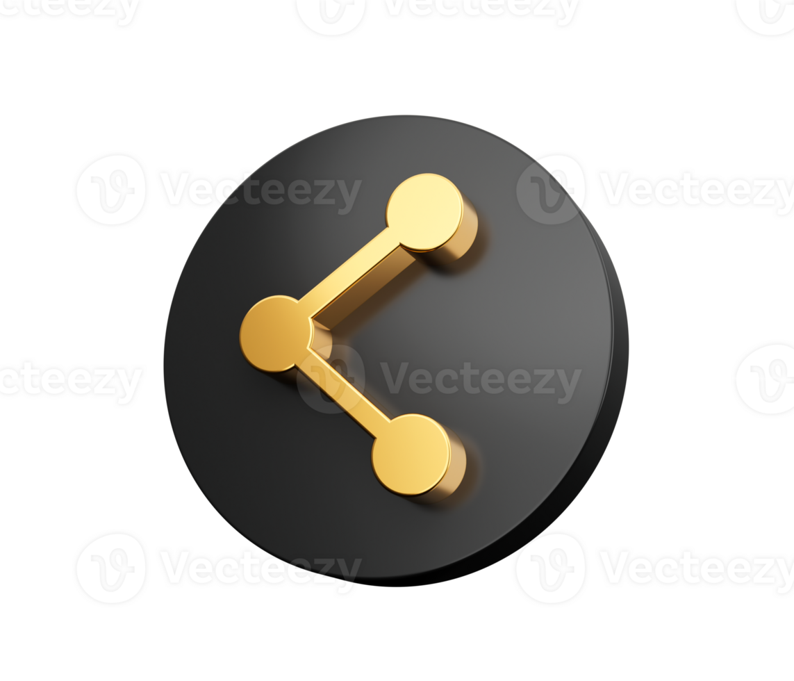 Share Icon link icon button symbol 3D illustration png