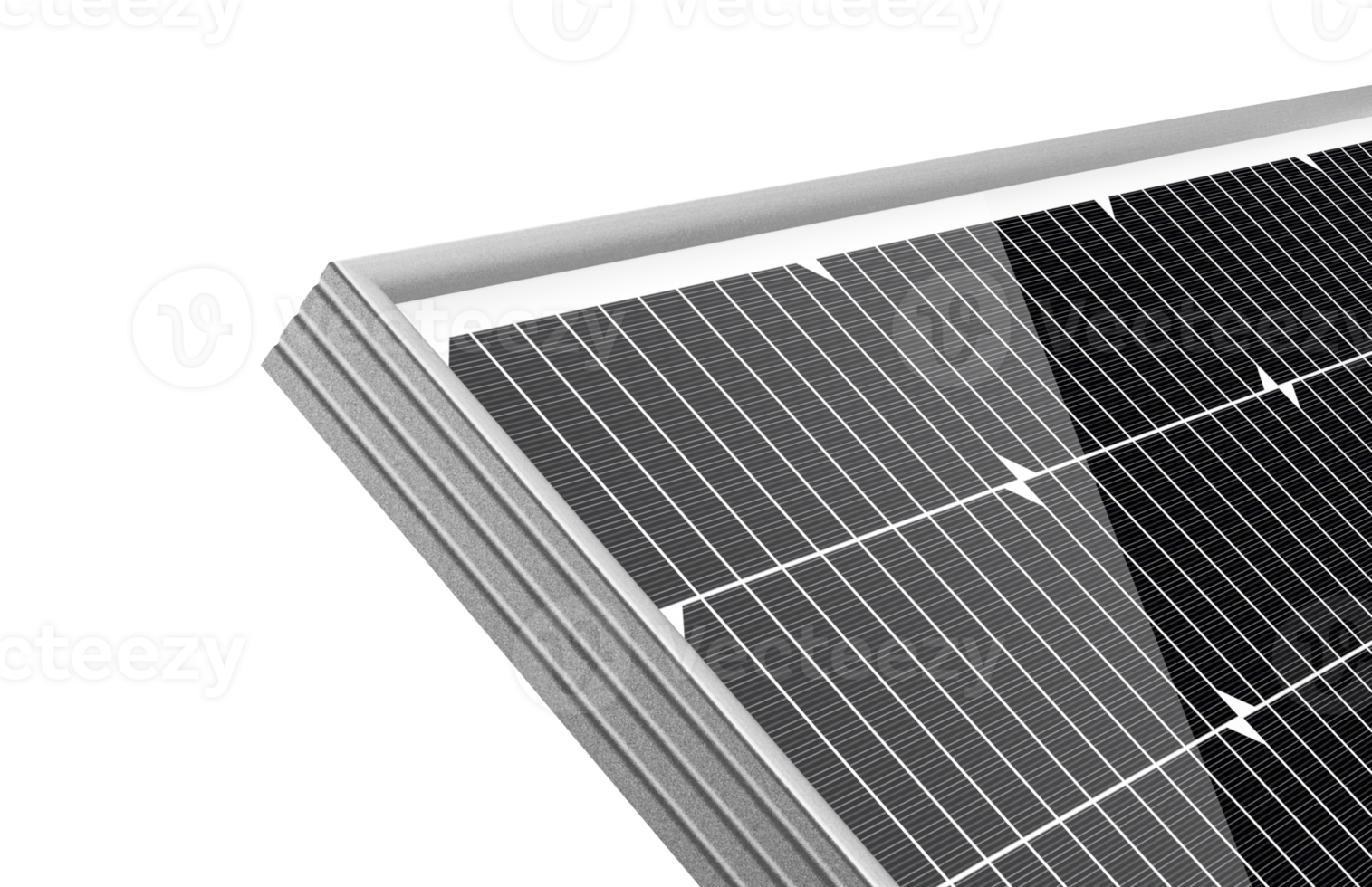 Close up of Solar Panel 3d illustration png