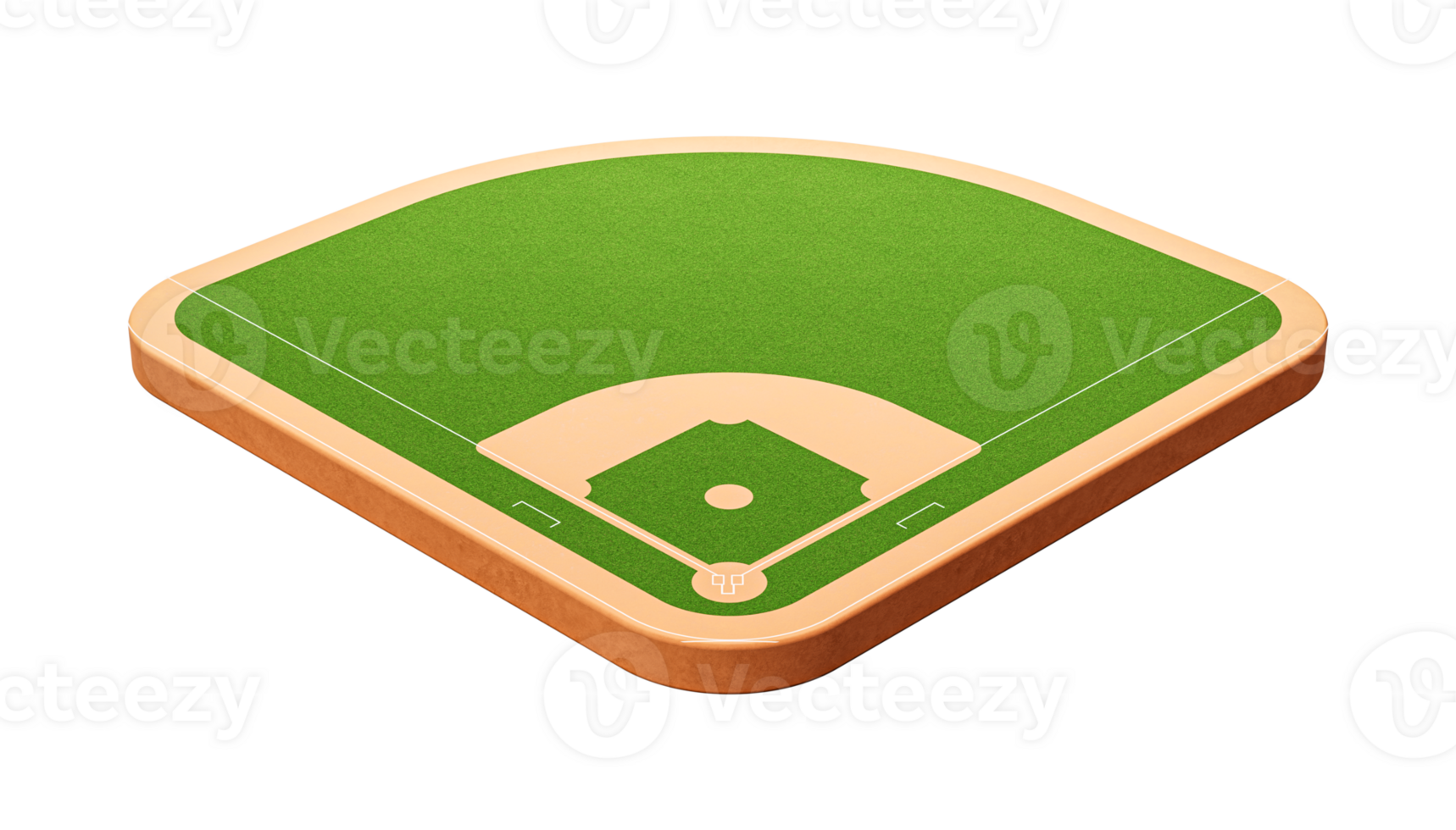 Baseball field. illustration of baseball field 3d illustration png
