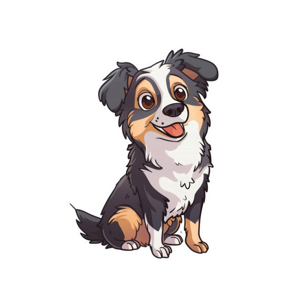 kawaii dog scartoon sticker png