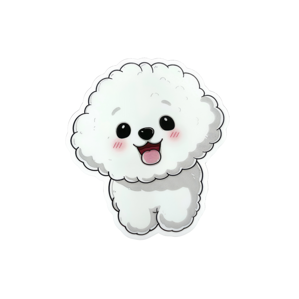 Maltese dog cartoon sticker png