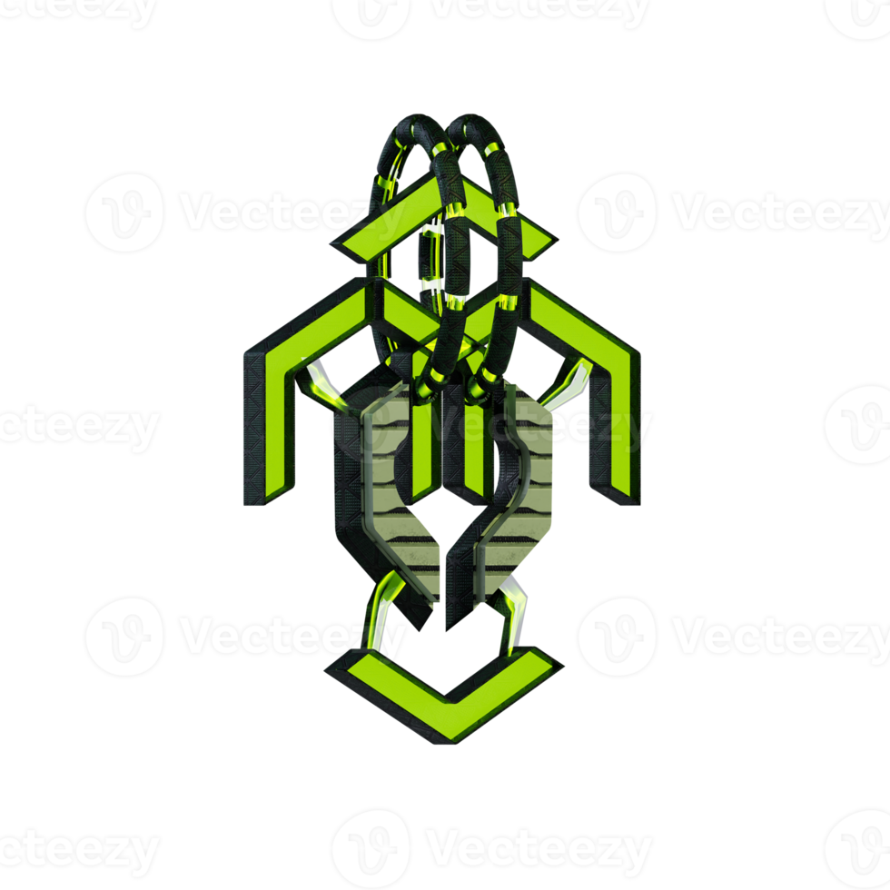 3d cyber militarry element png