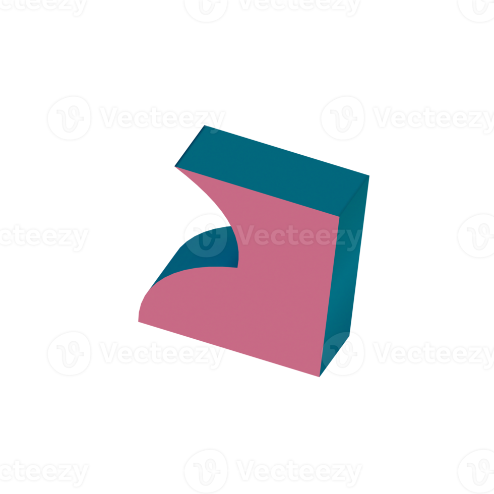 3d abstract pop art flat element png