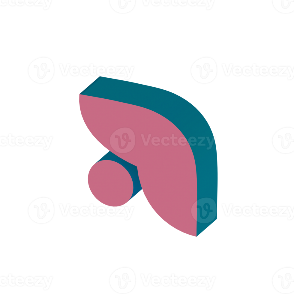 3d abstract pop art flat element png