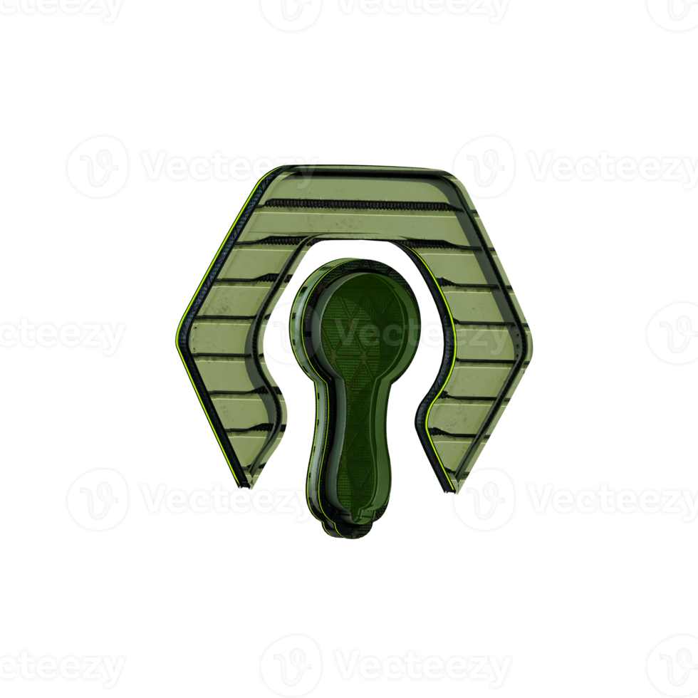 3d cyber militarry element png