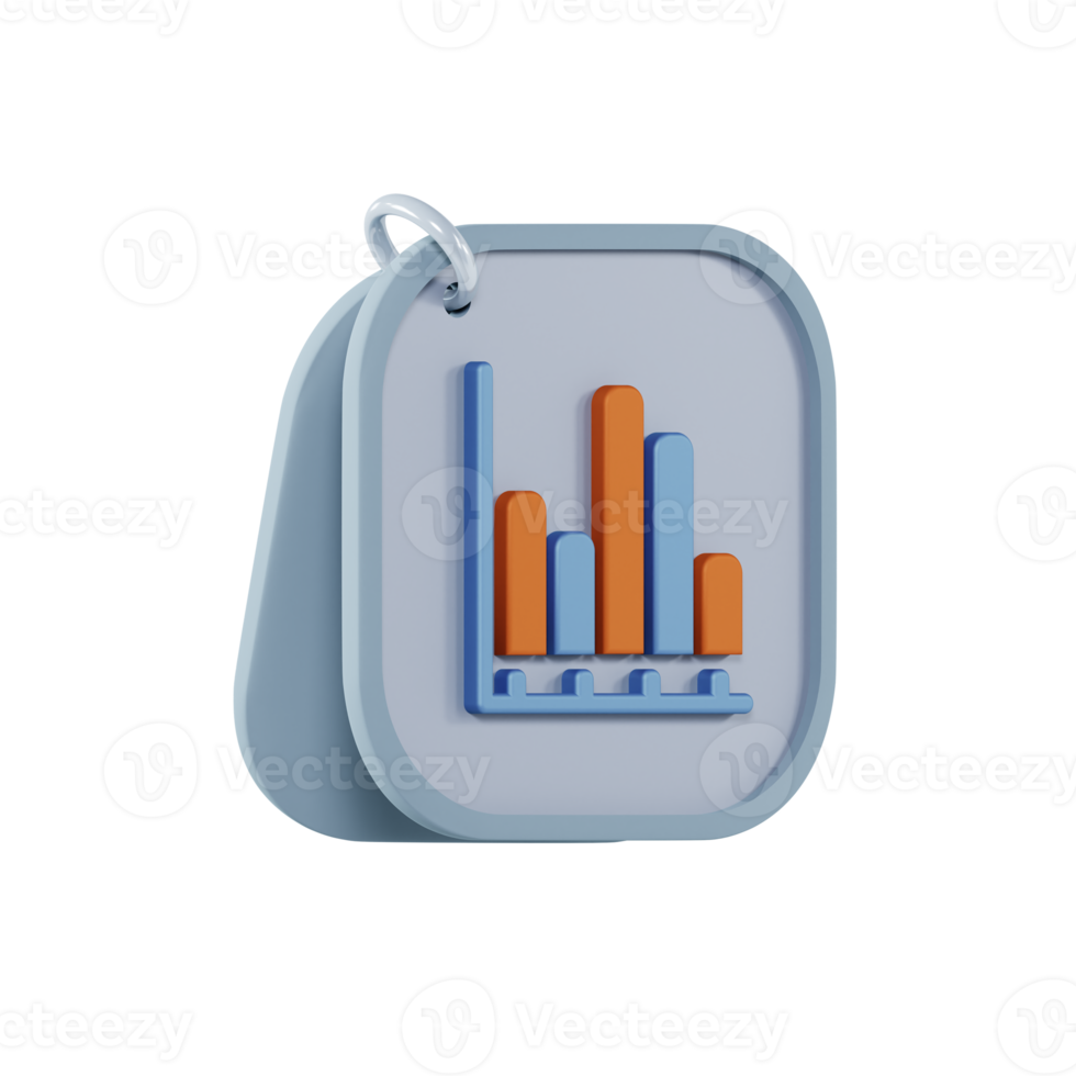 3d graphic report flat icon png