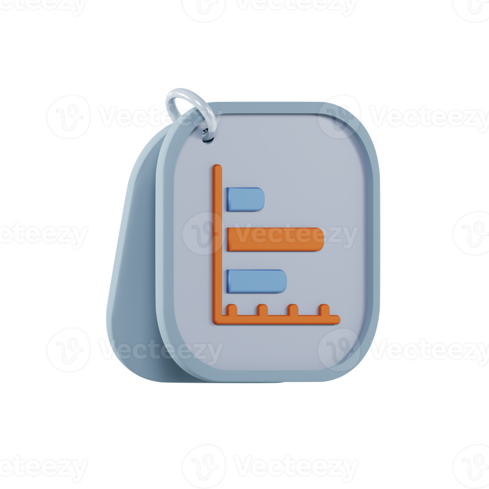 3d graphic report flat icon png