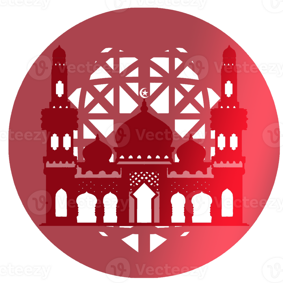 Islamic element decoration for special celebration greeting card png