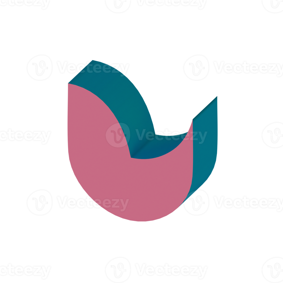 3d abstract pop art flat element png