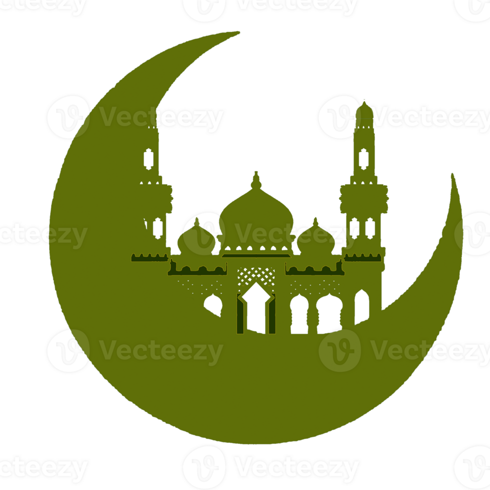 Islamic element decoration for special celebration greeting card png